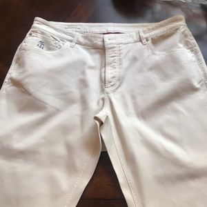 Brunello cucinelli off white jeans